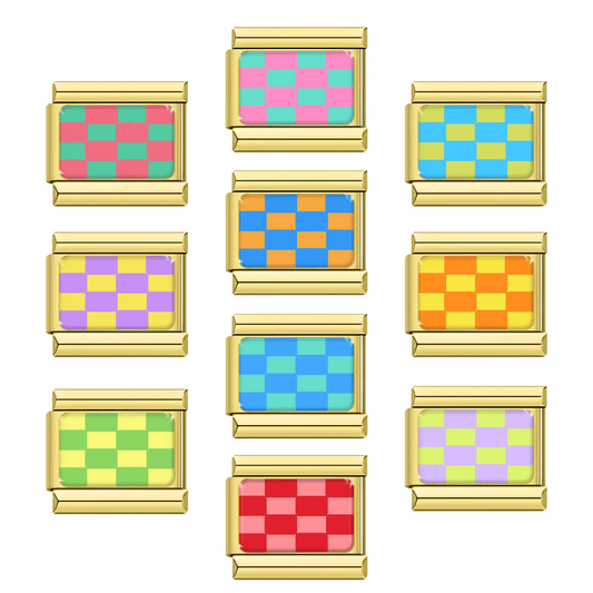 Retro Checkerboard Charms
