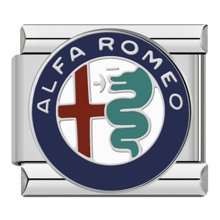 Alfa Romeo Italian charm link, 9mm stainless steel module