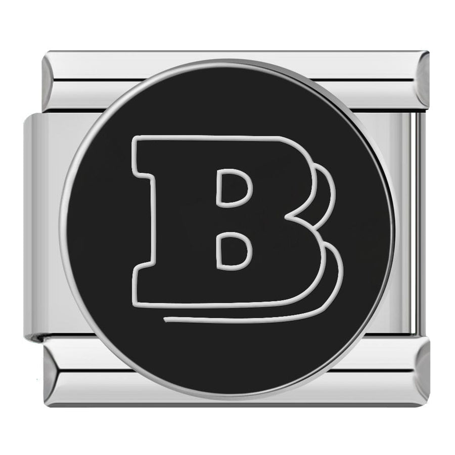 Brabus B Italian charm link, 9mm stainless steel module
