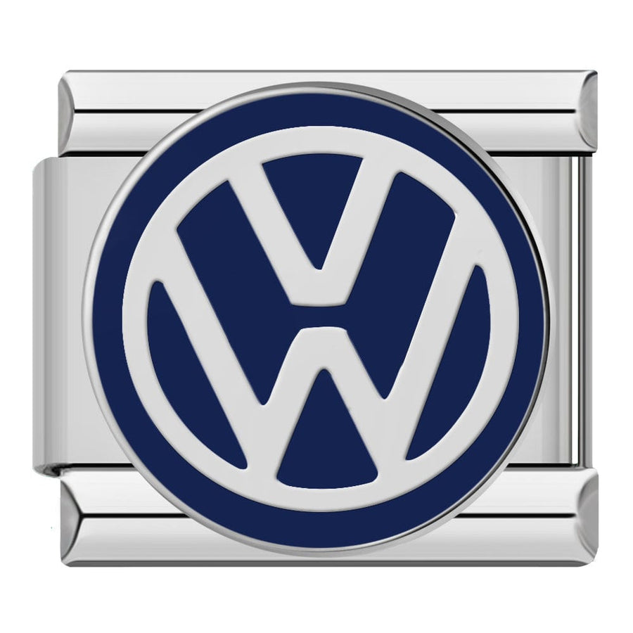 Volkswagen Italian charm link, 9mm stainless steel module