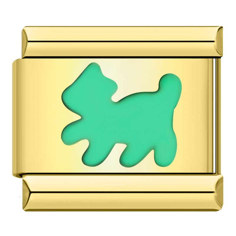 Green Dog Silhouette