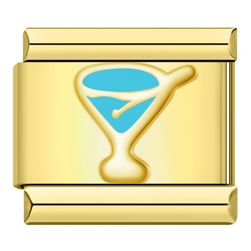 Blue Cocktail Glass