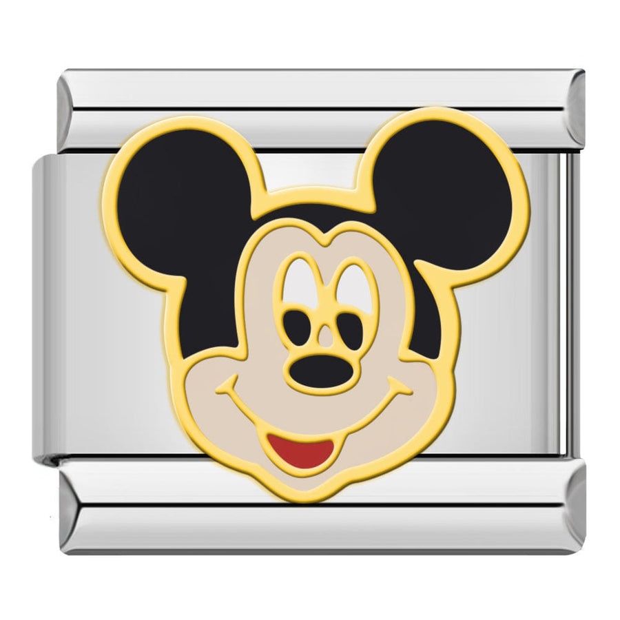 Mickey Mouse Italian charm link, 9mm stainless steel module