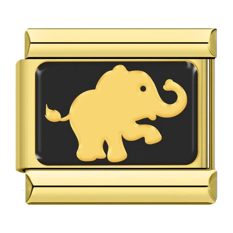 Gold Animal Silhouette Charm Set