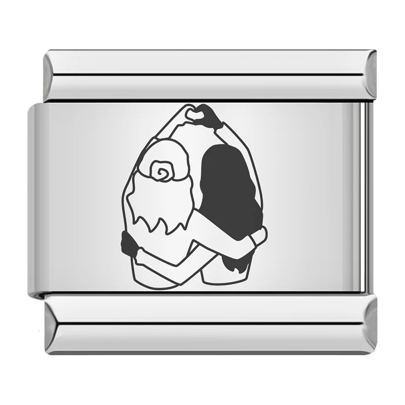 Hugging Friends Heart