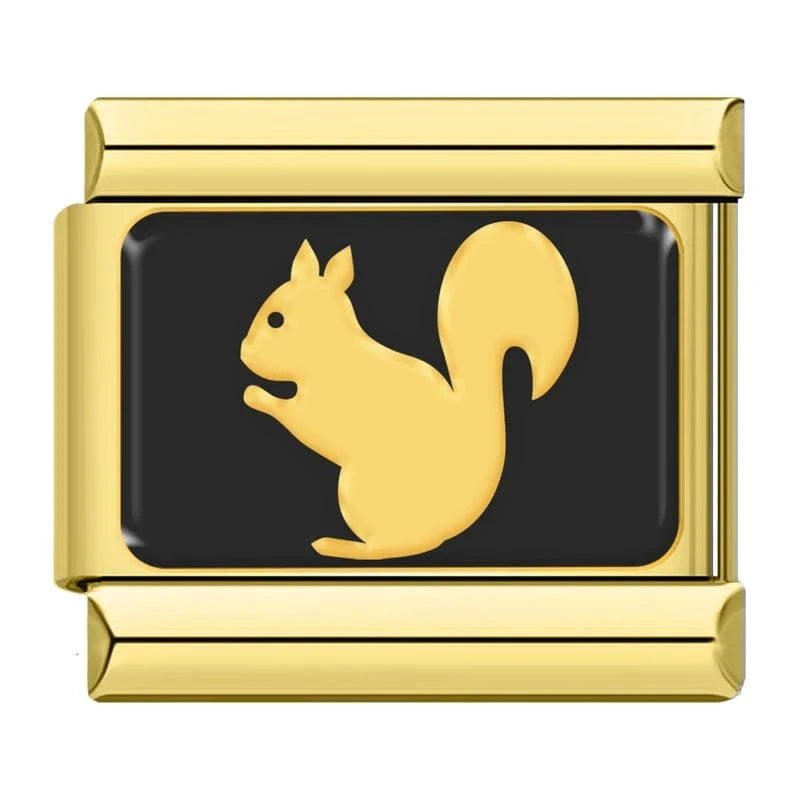 Gold Animal Silhouette Charm Set