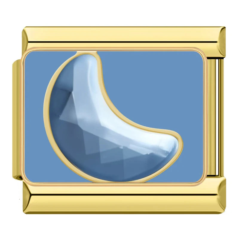 Blue Crystal Crescent Moon