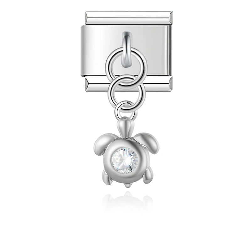 Crystal Turtle in Silver