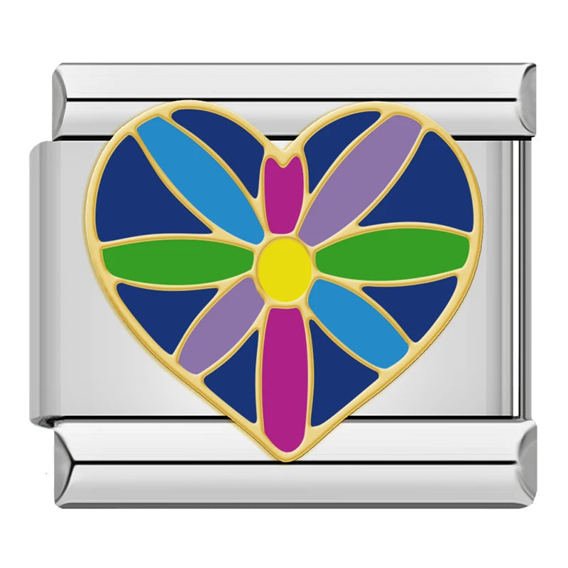 Stained Glass Flower Heart