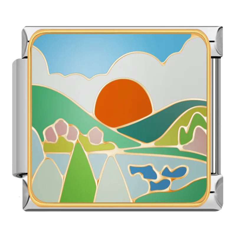Sunset Over Hills