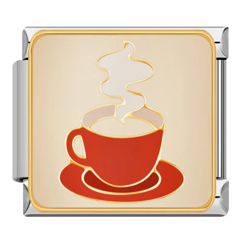 Steaming Red Coffee Cup