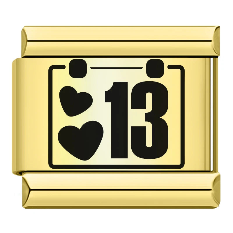 Number Date Charm Set
