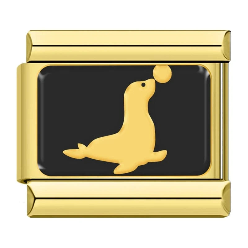 Gold Animal Silhouette Charm Set