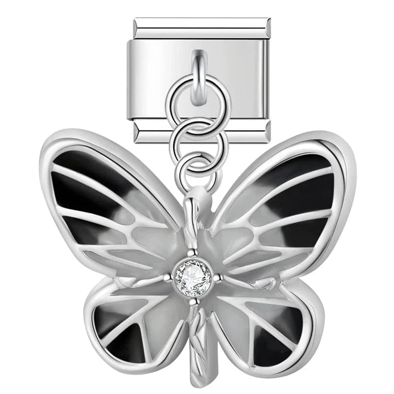Black Butterfly in Silver