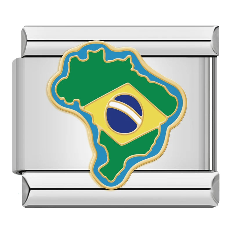 Brazil Flag Map