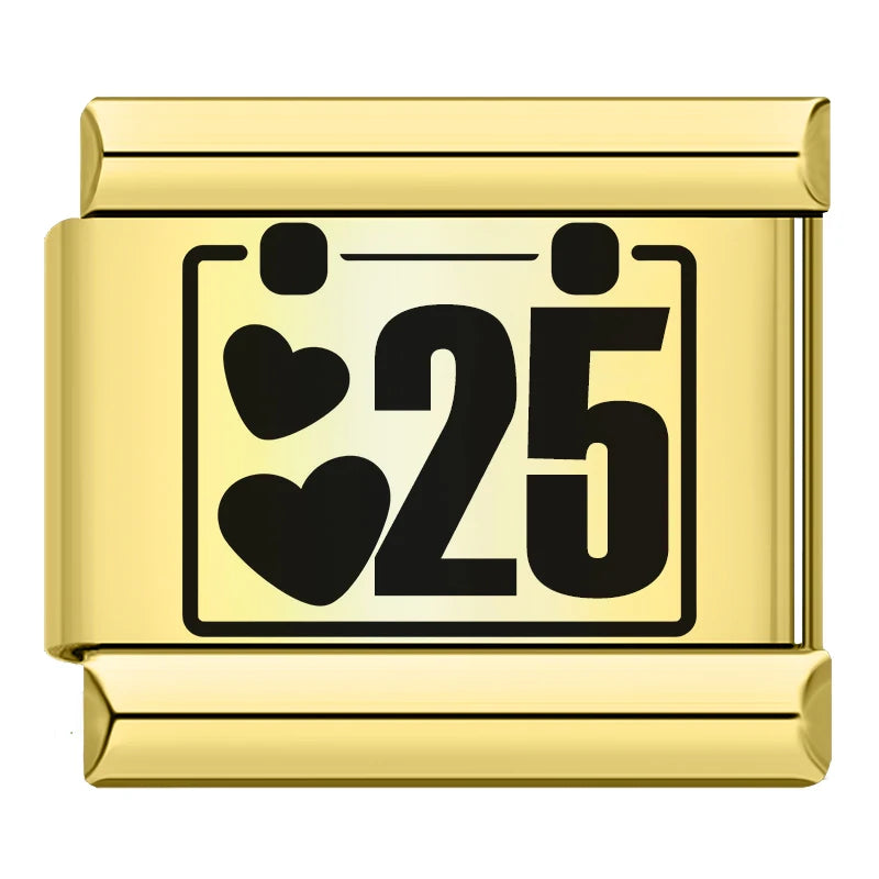 Number Date Charm Set