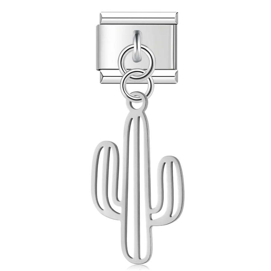 Cactus Outline in Silver