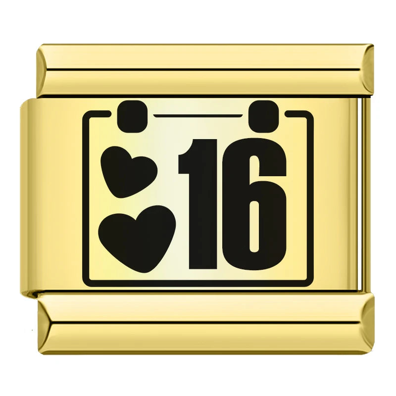 Number Date Charm Set