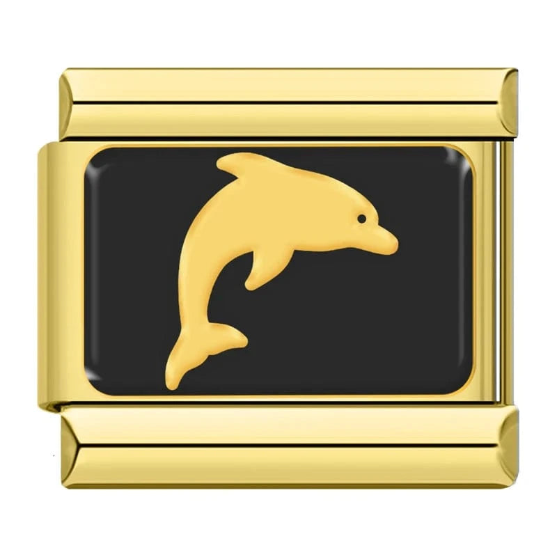 Gold Animal Silhouette Charm Set