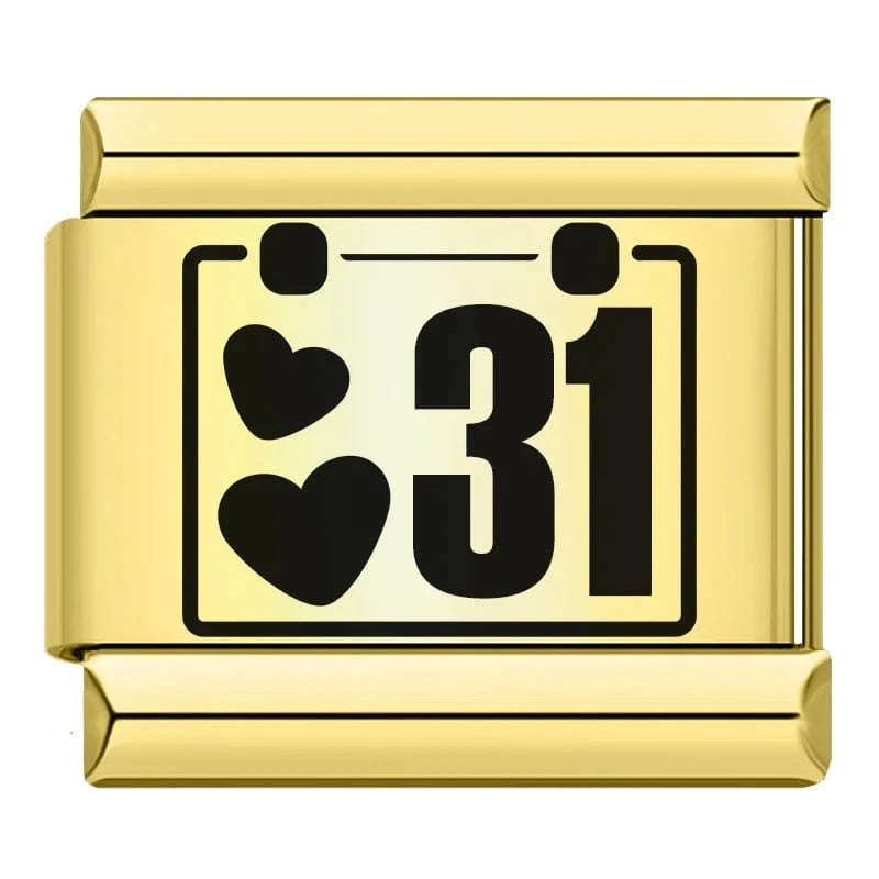 Number Date Charm Set