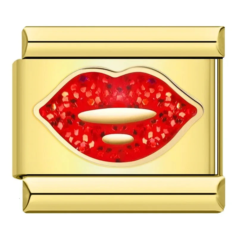 Red Glitter Lips