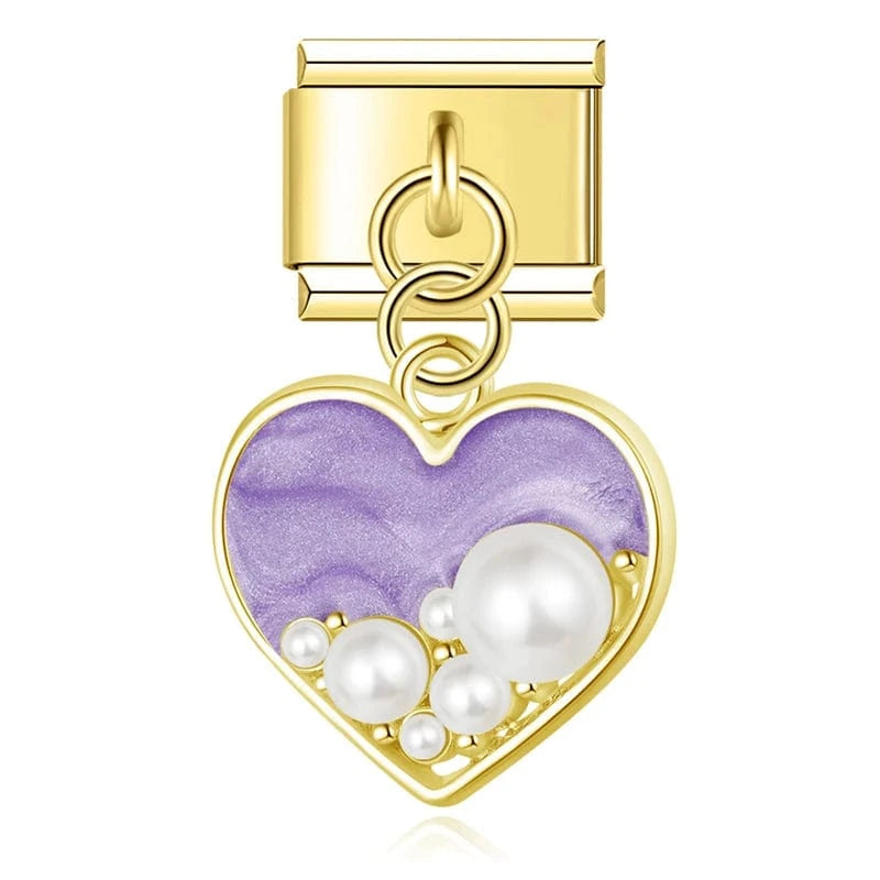 Pearl Heart Luxe Charm Set