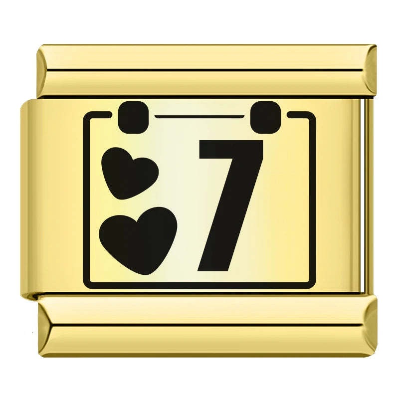 Number Date Charm Set