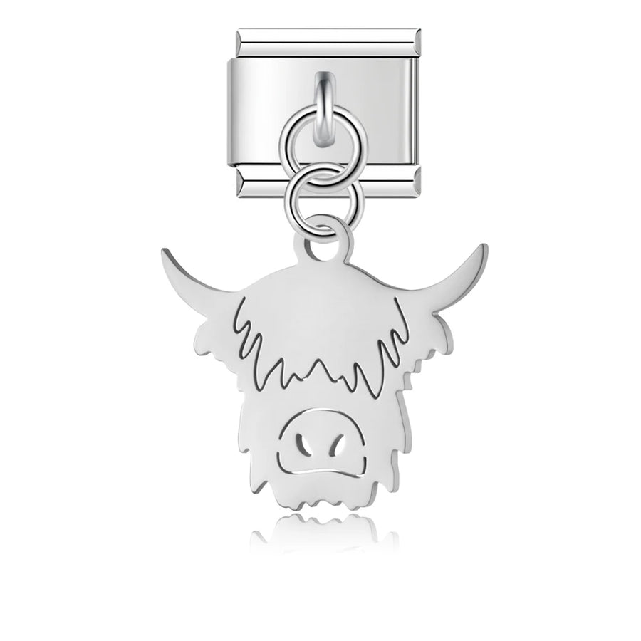 Highland Cow in Silver