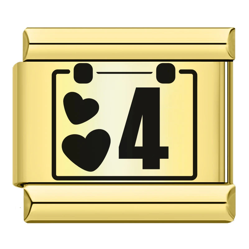 Number Date Charm Set
