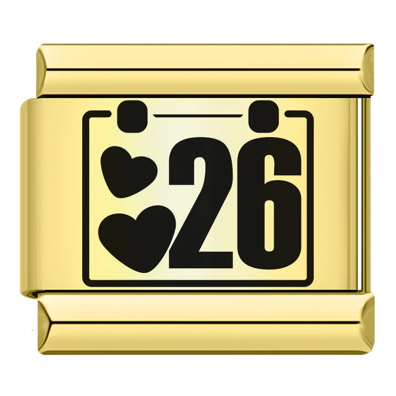 Number Date Charm Set