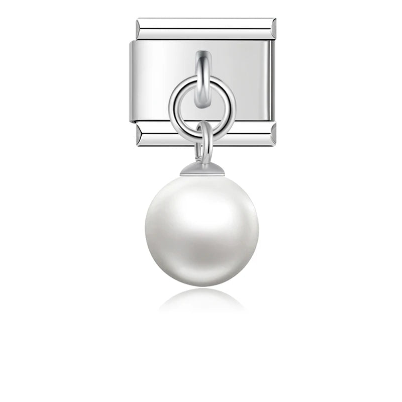 Round Pearl Drop in Silver