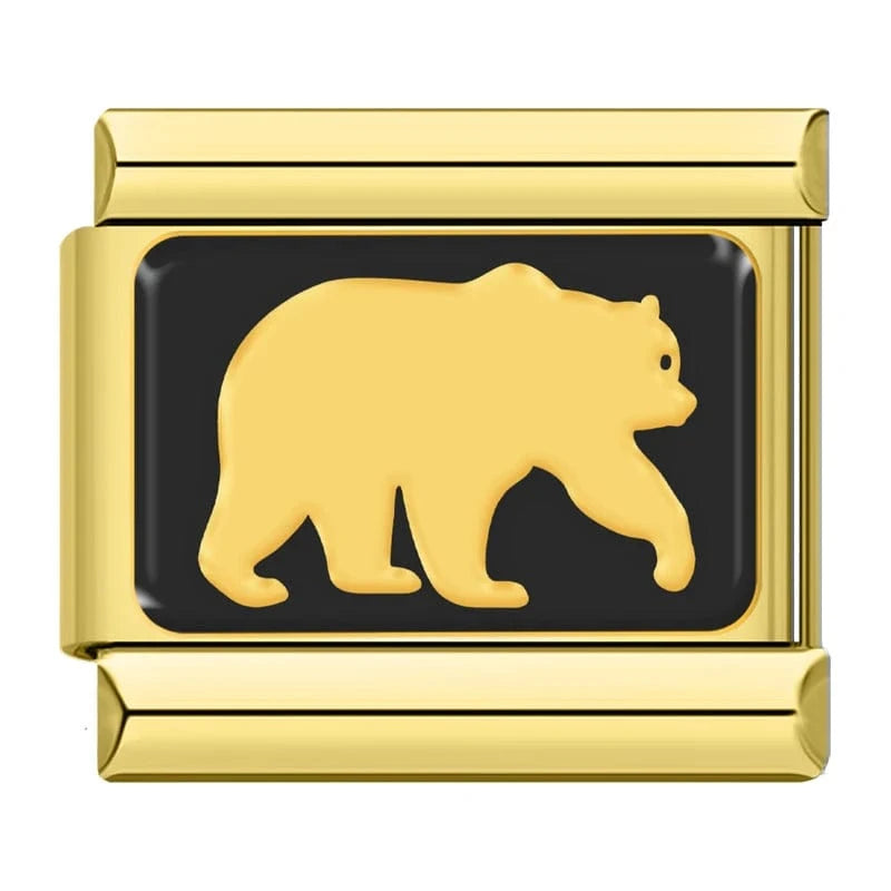 Gold Animal Silhouette Charm Set