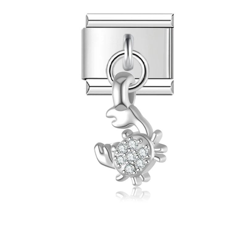 Crystal Crab in Silver