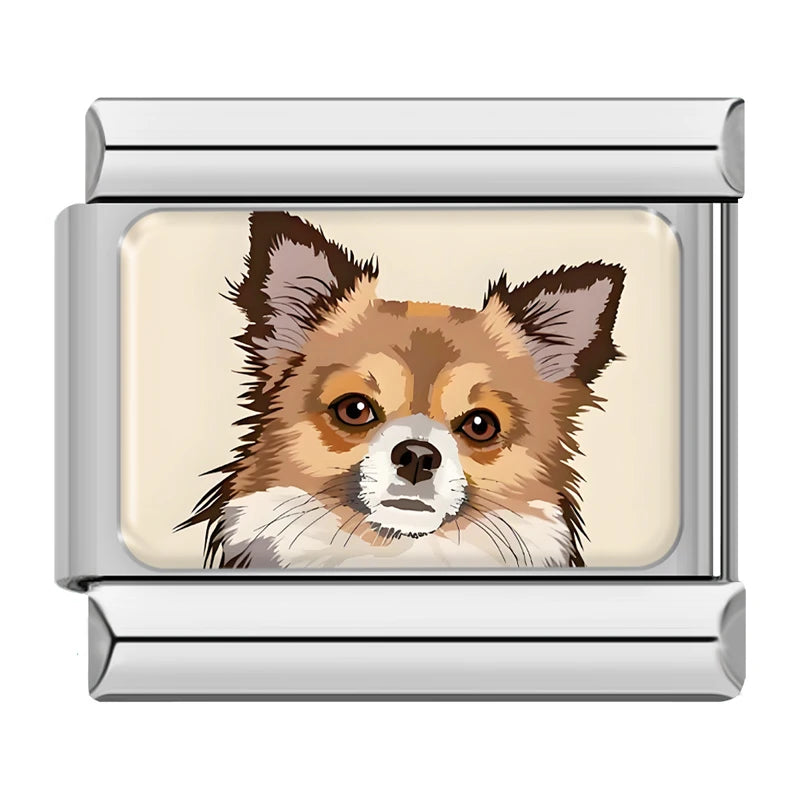 Chihuahua Portrait in Silver
