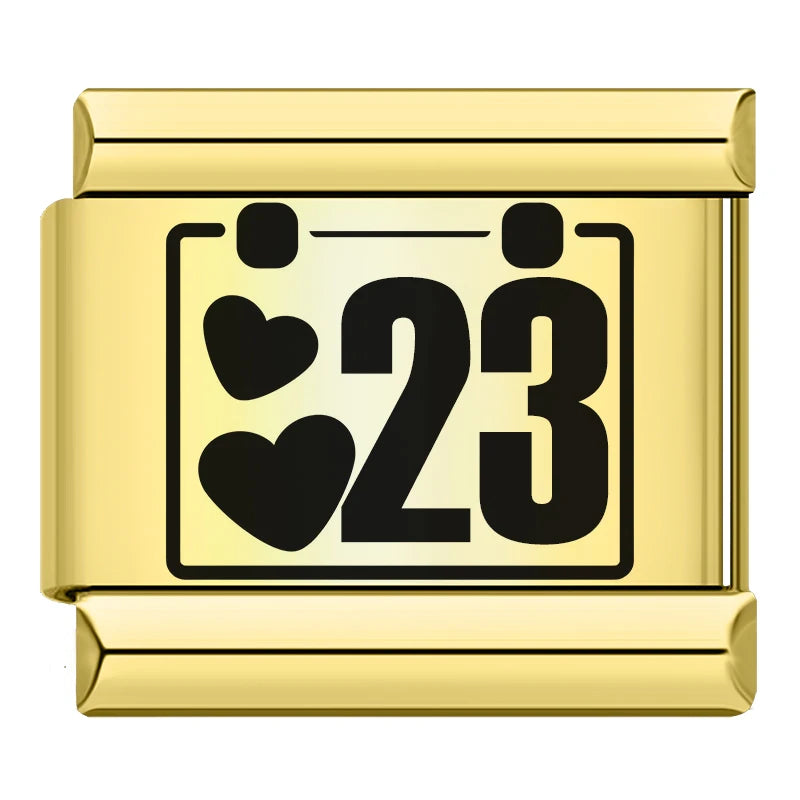 Number Date Charm Set