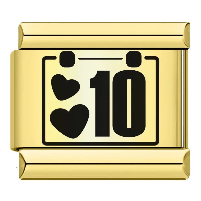 Number Date Charm Set