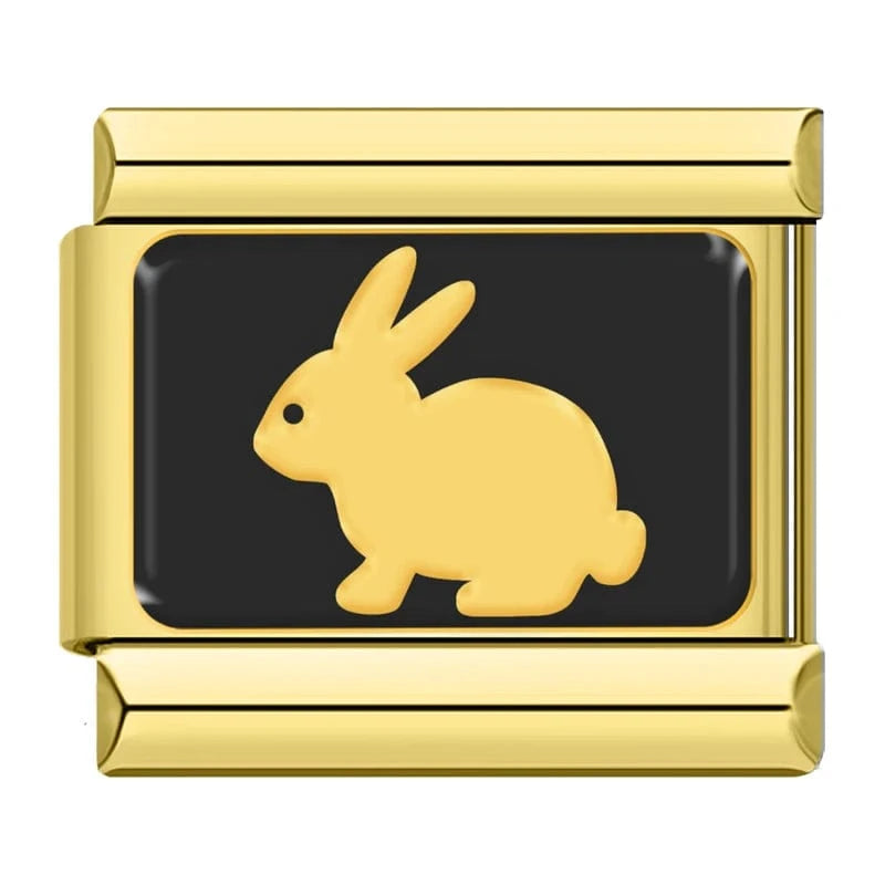 Gold Animal Silhouette Charm Set