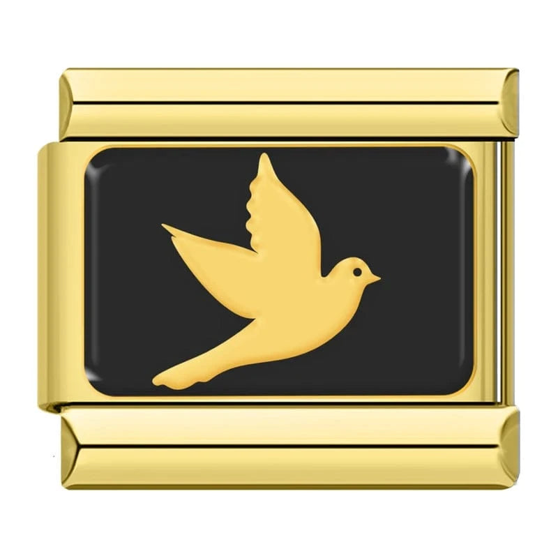 Gold Animal Silhouette Charm Set