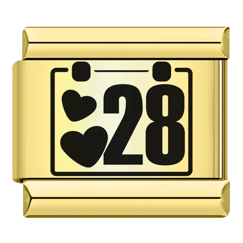 Number Date Charm Set