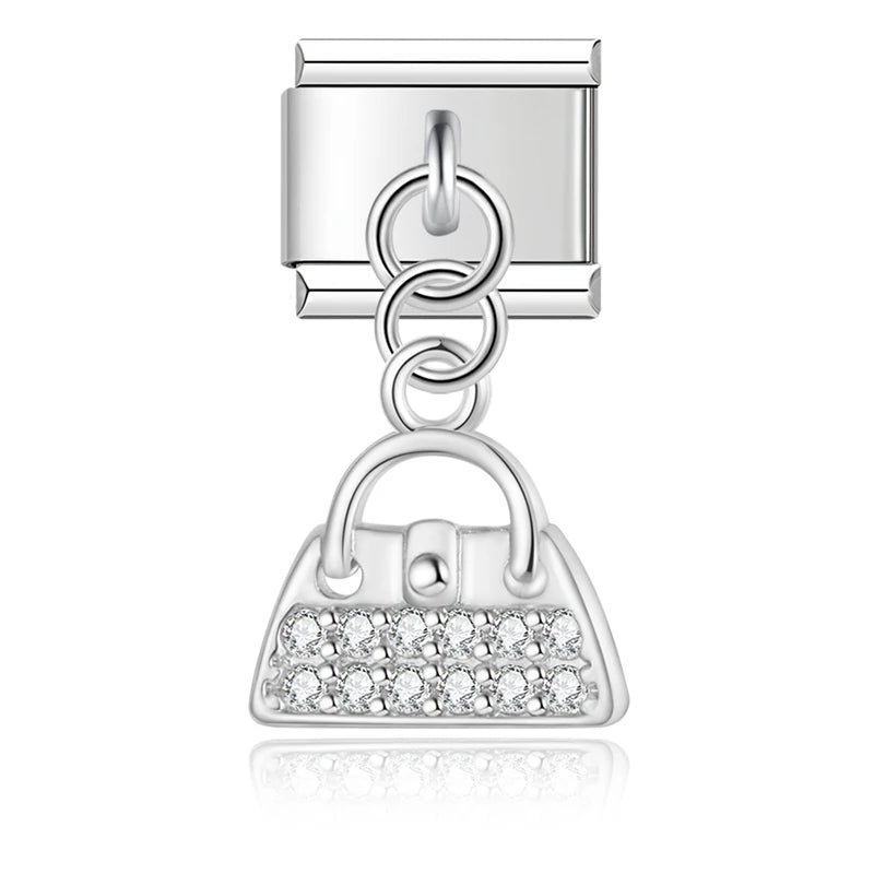 Crystal Handbag in Silver