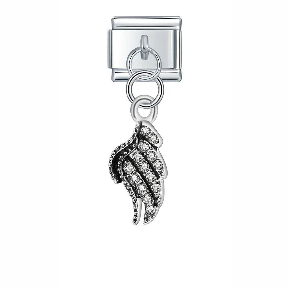 Angel Wing Charms - Cacilia Sauer - Italian Charm Bracelet - custom jewelry - vintage jewelry - charms and pendants