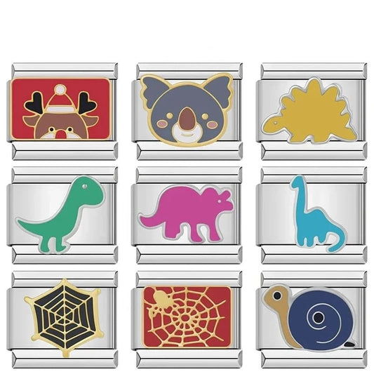 Animals - Cacilia Sauer - Italian Charm Bracelet - custom jewelry - vintage jewelry - charms and pendants