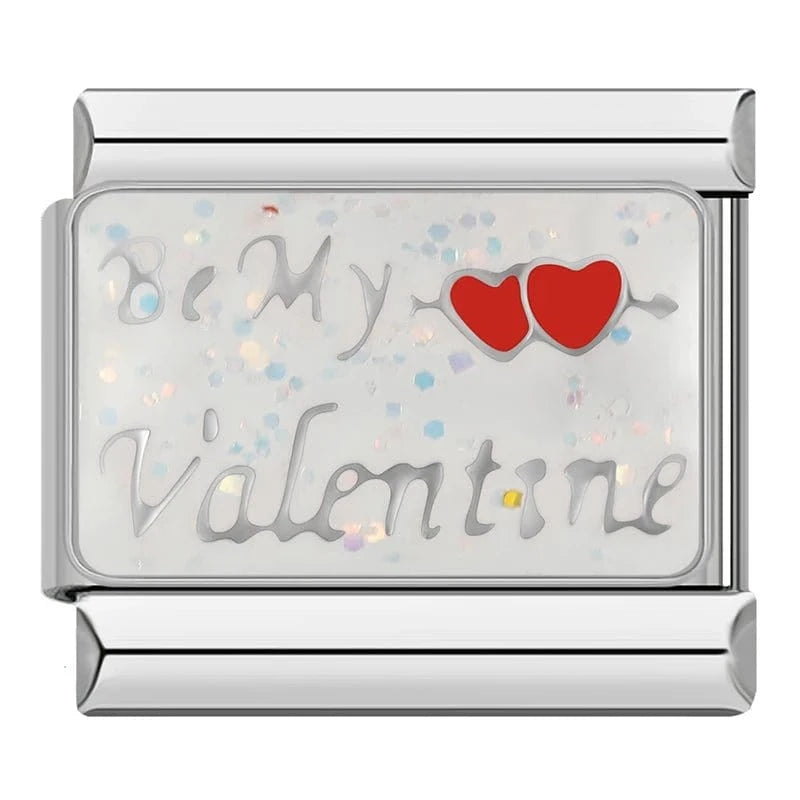 Be My Valentine - Cacilia Sauer - Italian Charm Bracelet - custom jewelry - vintage jewelry - charms and pendants