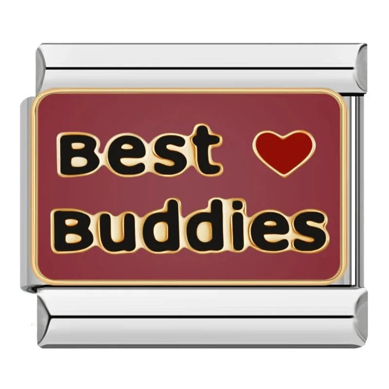Best Buddies - Cacilia Sauer - Italian Charm Bracelet - custom jewelry - vintage jewelry - charms and pendants