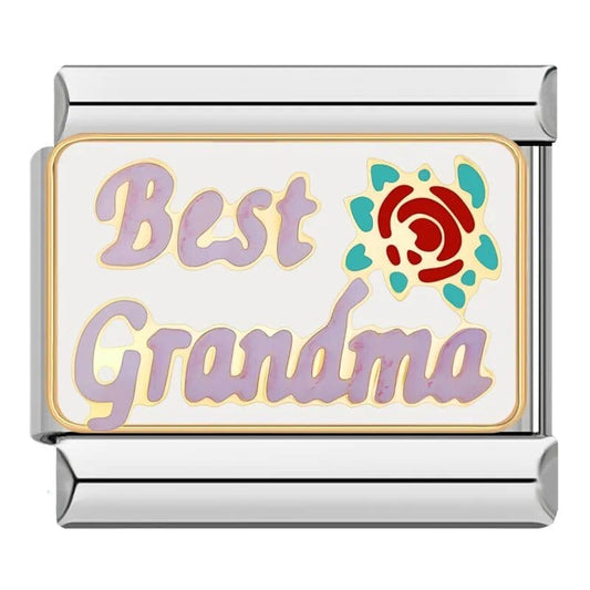 Best Grandma - Cacilia Sauer - Italian Charm Bracelet - custom jewelry - vintage jewelry - charms and pendants