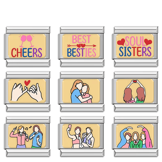 BFF Moments - Cacilia Sauer - Italian Charm Bracelet - custom jewelry - vintage jewelry - charms and pendants