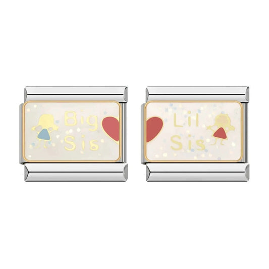 Big - Lil Sis - Cacilia Sauer - Italian Charm Bracelet - custom jewelry - vintage jewelry - charms and pendants