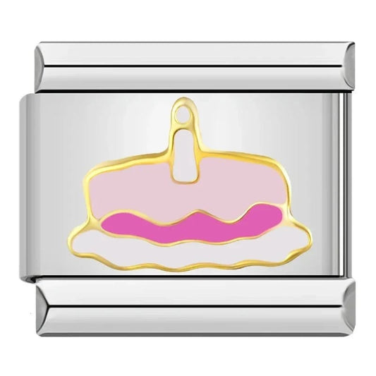 Birthday cake - Cacilia Sauer - Italian Charm Bracelet - custom jewelry - vintage jewelry - charms and pendants