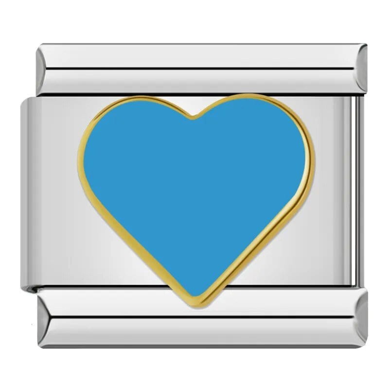 Blue Love - Cacilia Sauer - Italian Charm Bracelet - custom jewelry - vintage jewelry - charms and pendants