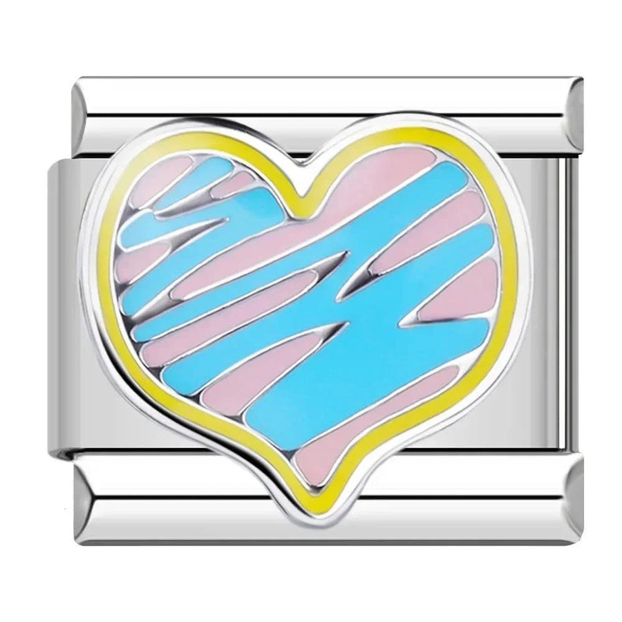 Blue Striped Heart